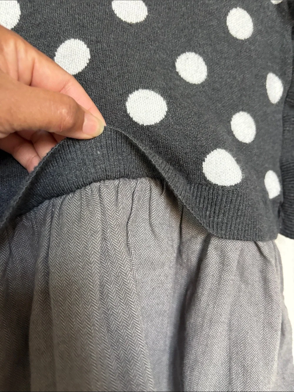 Zara knitwear polka dot sweater dress